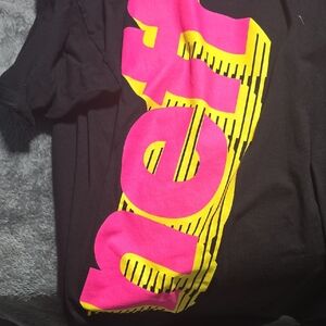 Kids Black Shirt with Pink and Yellow Graphic